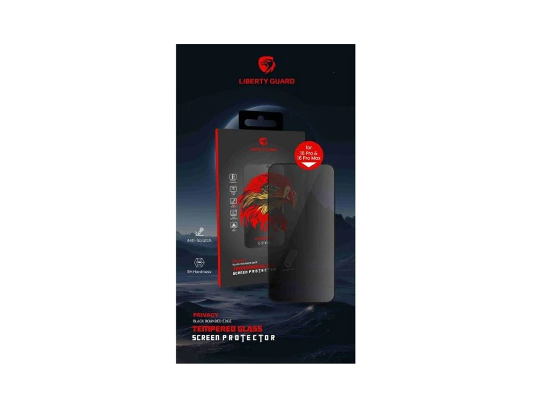Liberty Guard 2.5D Privacy Screen Protector for iPhone 16 Pro - Qatar Liberty Guard 2.5D Privacy Screen Protector for iPhone 16 Pro - Qatar